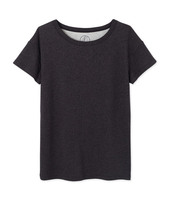 Camiseta maxi para mujer en túbico extrafino chiné gris CITY CHINE