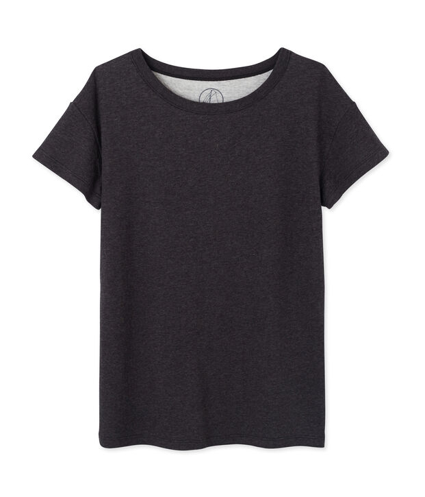 Camiseta maxi para mujer en t&uacute;bico extrafino chin&eacute; gris