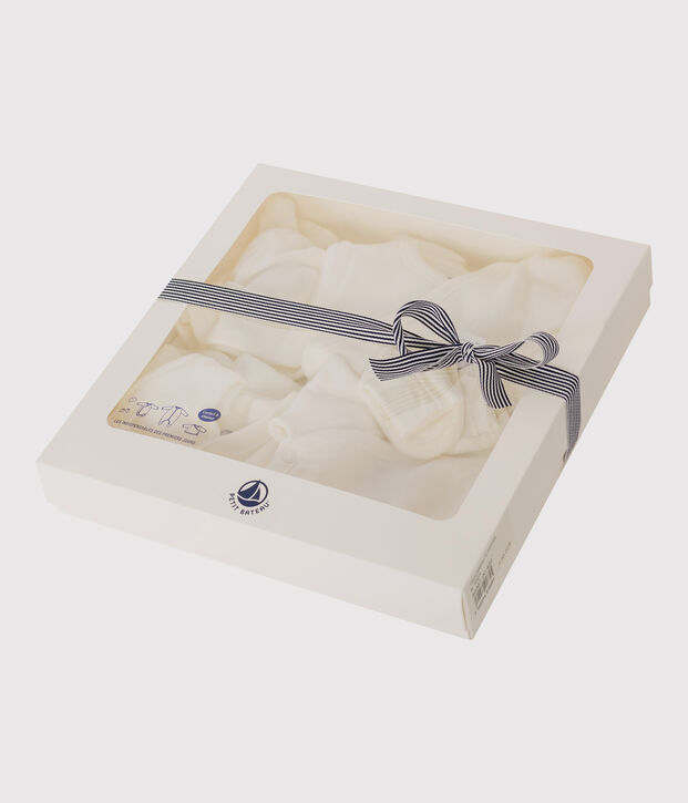 Caja de regalo para reci&eacute;n nacido de tejido de rizo raspado multicolor