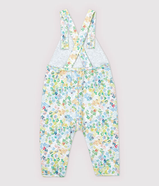 Peto de felpa para bebé niña. gris POUSSIERE/blanco MULTICO