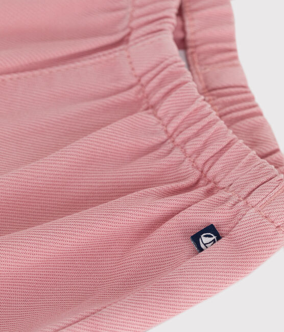 Pantalón de algodón suave y liso para bebé rosa CHARME