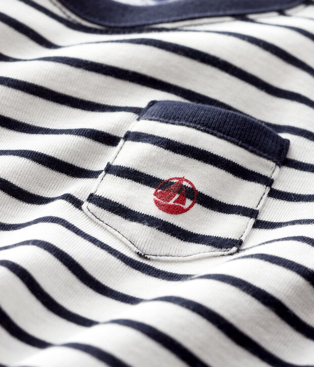 Camiseta para beb&eacute; ni&ntilde;o blanco/azul