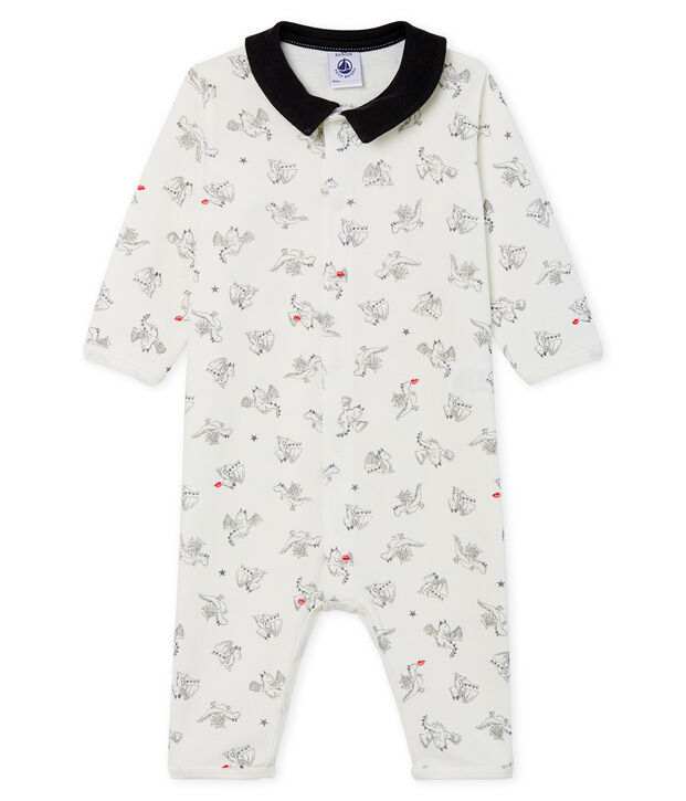 Pijama sin pies de punto para beb&eacute; ni&ntilde;o blanco/multicolor