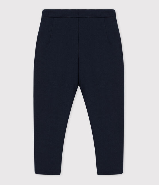 Pantalón cálido de terciopelo y muletón de niña / niño azul SMOKING