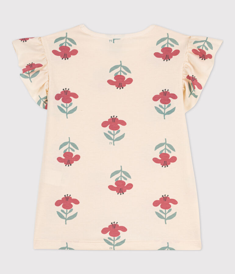 Camiseta estampada de algod&oacute;n para ni&ntilde;a crudo/azul/multicolor