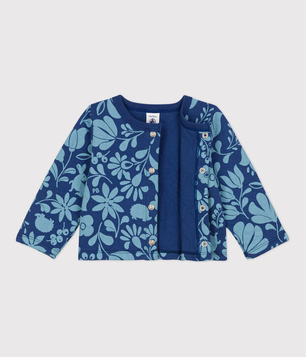 C&aacute;rdigan estampado de t&uacute;bico acolchado para beb&eacute; azul/azul