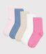 5 pares de calcetines infantiles lisos de algodón
