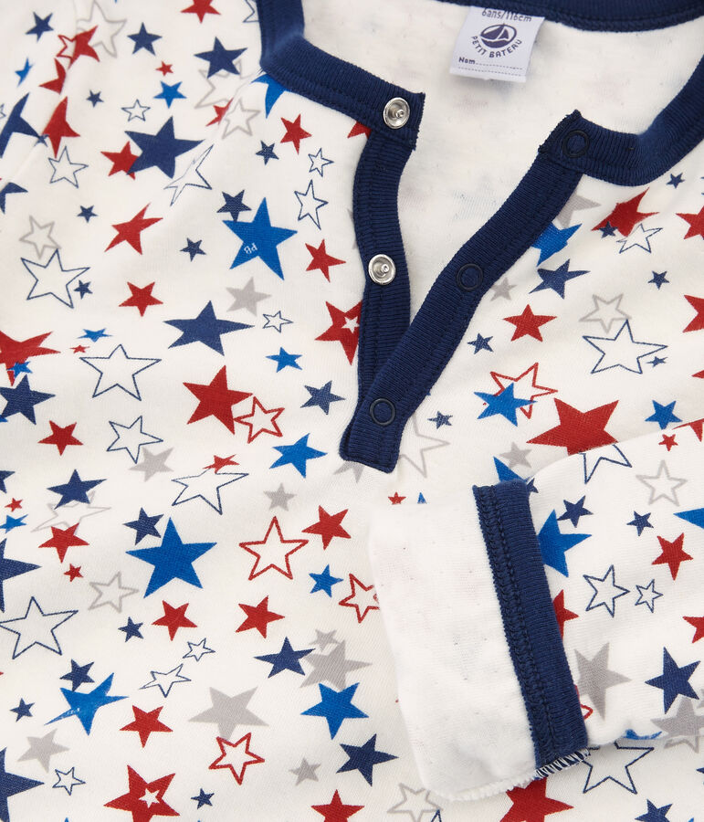 Pijama de tela t&uacute;bica para ni&ntilde;o blanco/multicolor