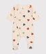 Pijama de algodón con corazones para bebé