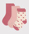 3 pares de calcetines de algodón con corazones para bebé variante 1