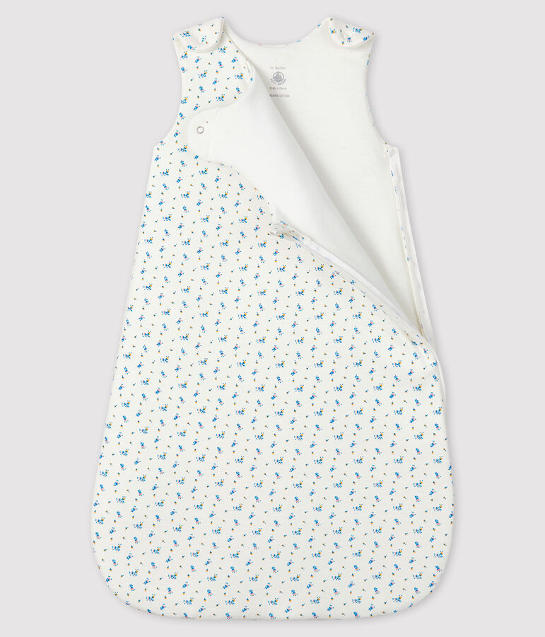 Saco de punto de tejido acanalado para beb&eacute; blanco/multicolor