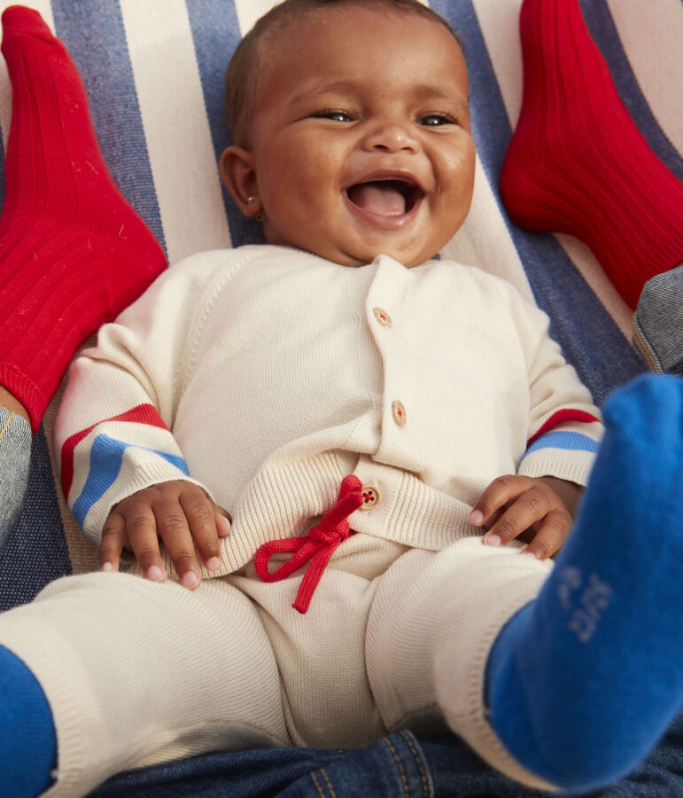 Conjunto de punto tricotado para beb&eacute; crudo/multicolor