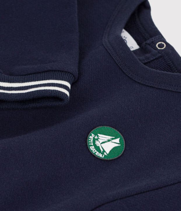 Sudadera lisa de algod&oacute;n con insignia para beb&eacute; SMOKING