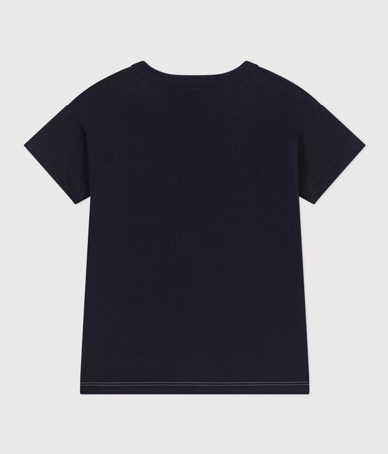Camiseta de punto para niño azul SMOKING/blanco MULTICO