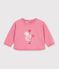 Sudadera de algod&oacute;n con estampado de animal para beb&eacute; rosa