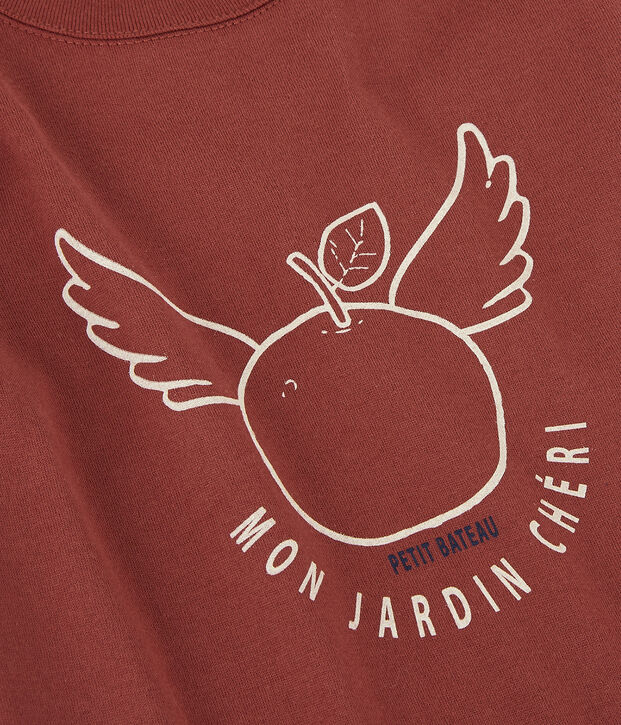 Camiseta de manga corta de algod&oacute;n de ni&ntilde;o marron