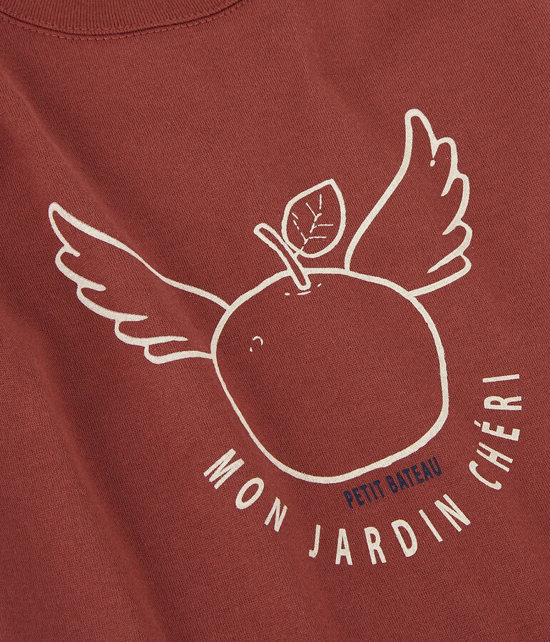 Camiseta de manga corta de algod&oacute;n de ni&ntilde;o marron