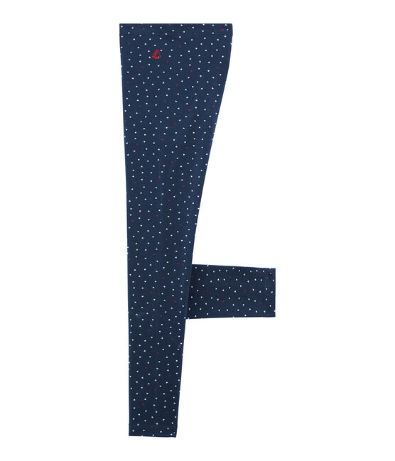 Leggings infantiles para niña azul HADDOCK/blanco MULTICO