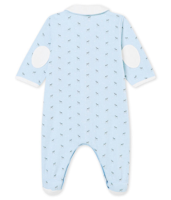 Pijama para bebé en túbico estampado azul FRAICHEUR/blanco MULTICO