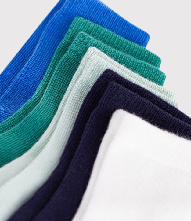 5 pares de calcetines de algod&oacute;n lisos para beb&eacute; multicolor