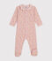 Pijama de algodón con estampado de flores para bebé rosa SALINE/blanco MULTICO