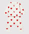 Conjunto de 3 prendas con corazones rojos de bebé de algodón orgánico blanco MARSHMALLOW/rojo TERKUIT