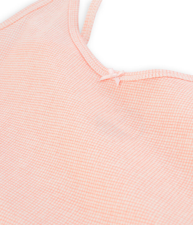 Camisa de tirantes para mujer blanco/rosa