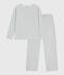 Pijama de terciopelo liso de pierna recta para mujer CO2