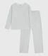 Pijama de terciopelo liso de pierna recta para mujer