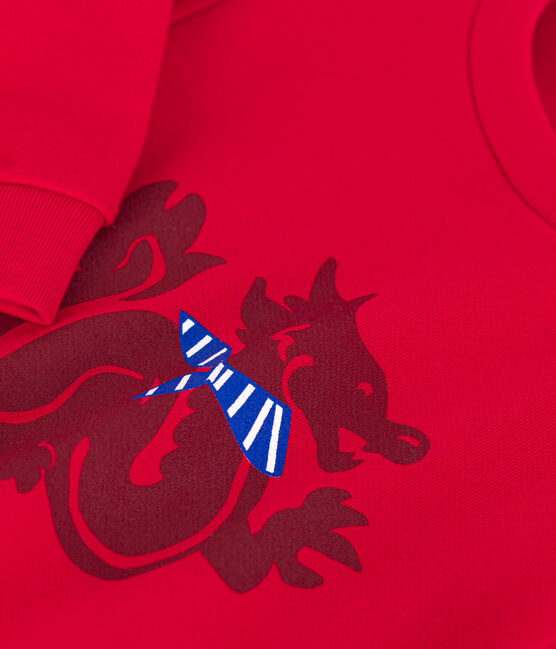 Sudadera de muletón para niño rojo CORRIDA