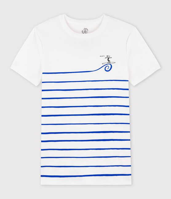 Camiseta de rayas de mujer blanco ECUME
