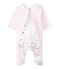 Bodipijama mixto rosa VIENNE/blanco ECUME