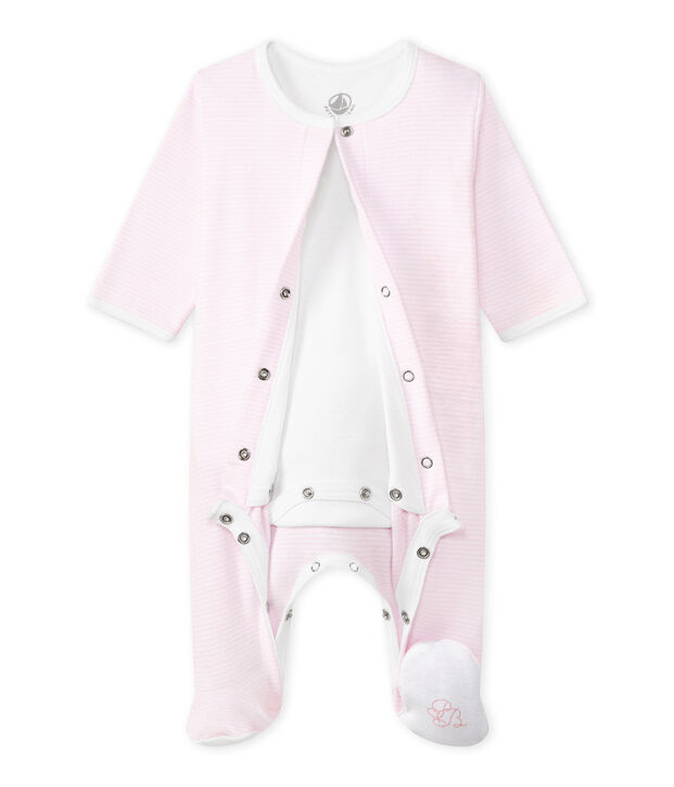 Bodipijama mixto rosa/blanco