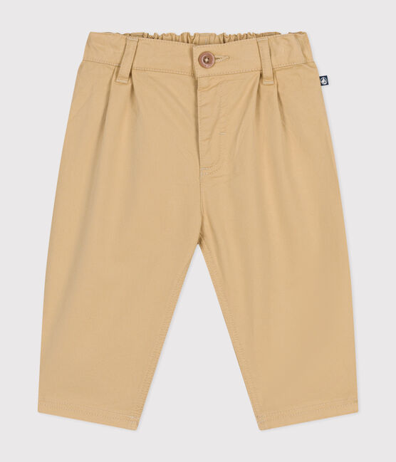 Pantalón de sarga para bebé beige FACILE