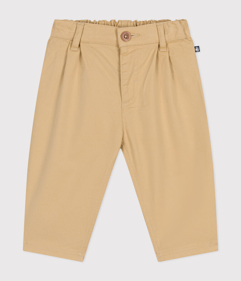 Pantal&oacute;n de sarga para beb&eacute; beige