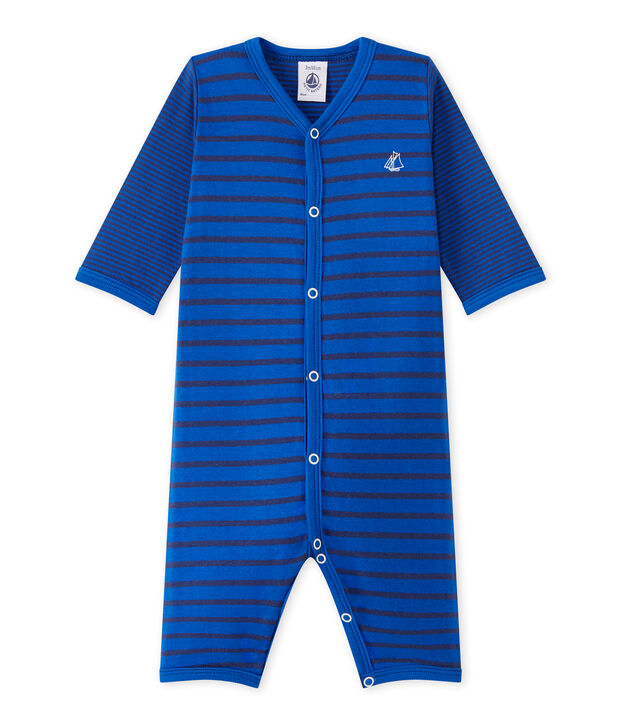 Pijama sin pies para beb&eacute; ni&ntilde;o azul/azul