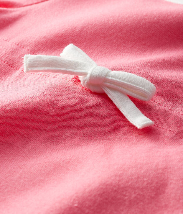 Vestido-bodi de manga corta para beb&eacute; ni&ntilde;a rosa