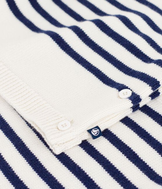 Conjunto tricotado de 2 piezas con rayas marineras para bebé azul MARSHMALLOW/ SOIR