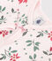Pijama de algodón sin pies con flores para bebé rosa FLEUR/blanco MULTICO