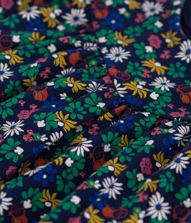 Vestido sin mangas de jersey ligero de beb&eacute; azul/multicolor