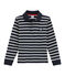 Polo de manga larga azul SMOKING/beige COQUILLE