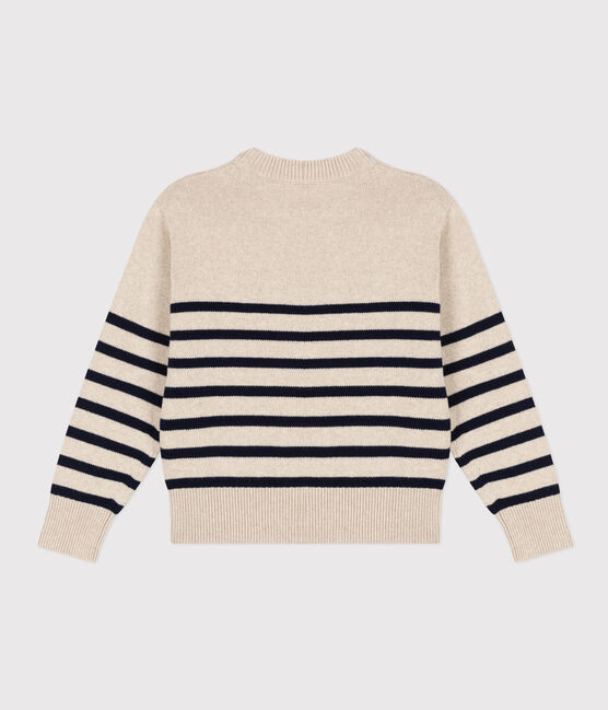 Jersey marinero de lana para mujer blanco AVALANCHE/azul SMOKING