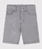 Bermudas de tela de algodón a rayas para niño azul MEDIEVAL/blanco MARSHMALLOW