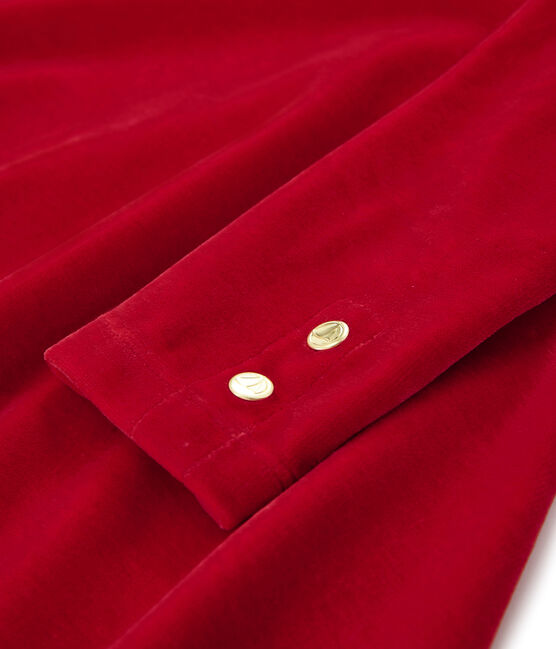 Vestido de manga larga para niña rojo TERKUIT