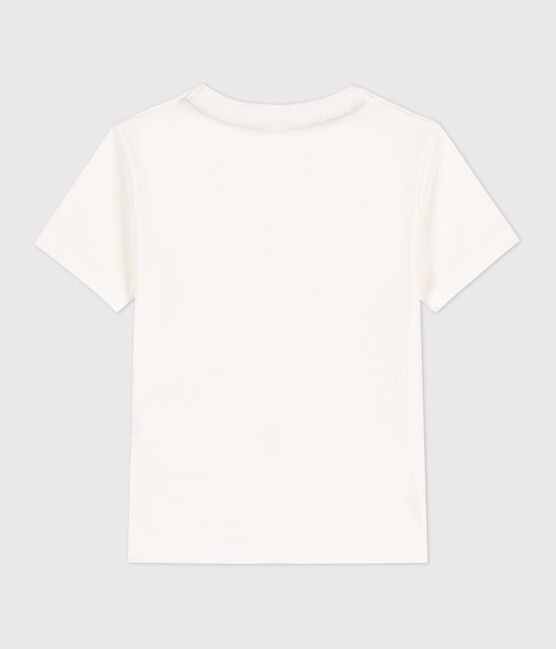 Camiseta de manga corta de algodón de niño blanco MARSHMALLOW