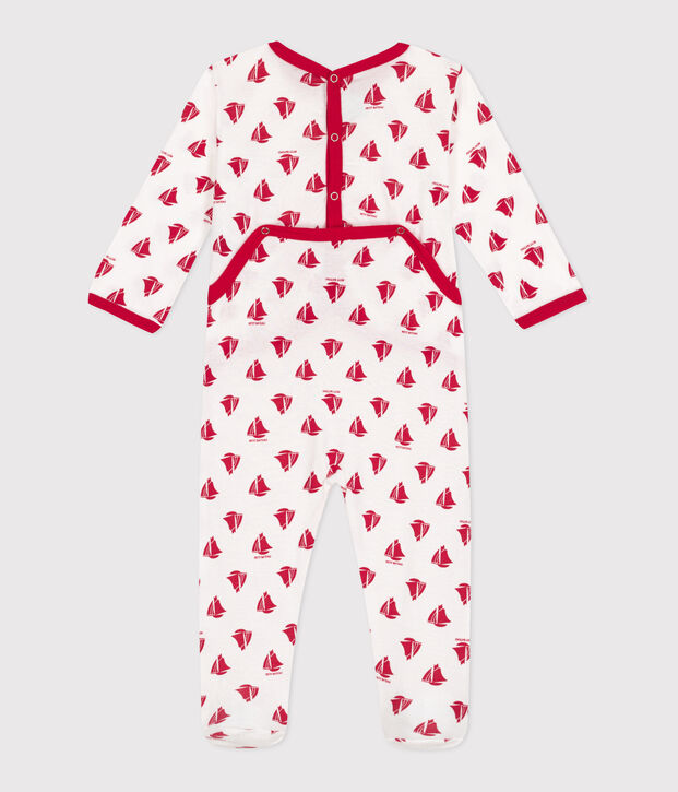 Dors bien en coton b&eacute;b&eacute; blanco/rojo