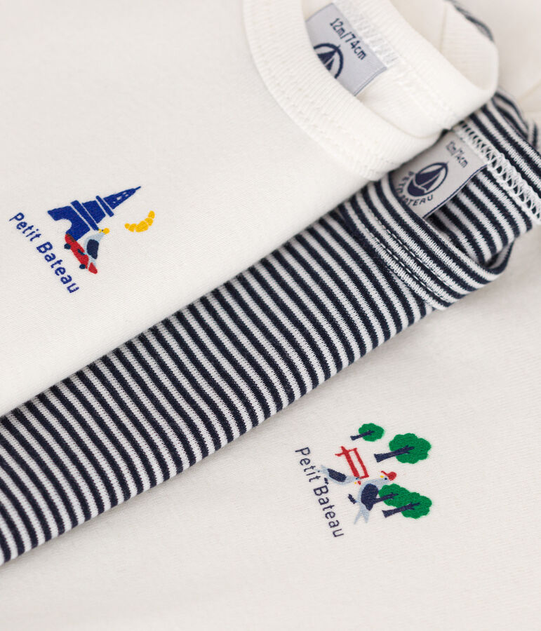 Juego de 3 bodis de algod&oacute;n de manga corta para beb&eacute; variante 1