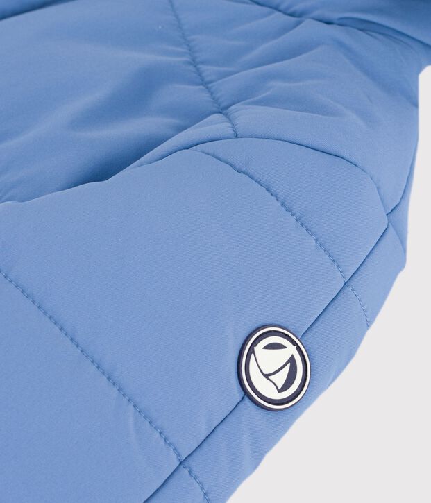 Buzo de poli&eacute;ster liso para beb&eacute; azul
