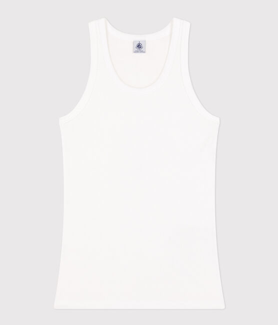 Camiseta de tirantes L'ICONIQUE de algodón biológico de mujer blanco ECUME