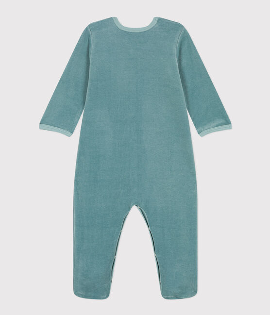 Pijama de terciopelo con oso para bebé verde BRUT